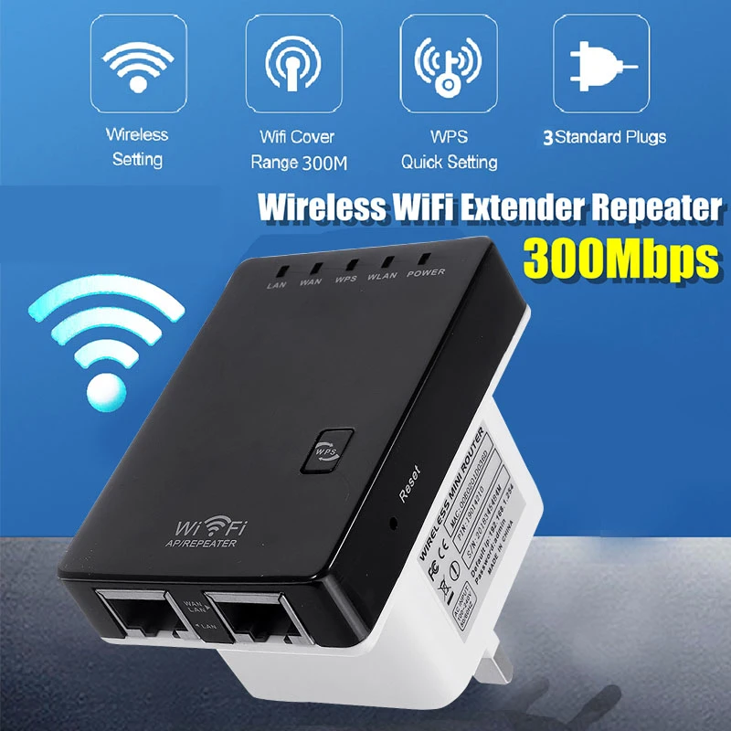 Find 300Mbps Wireless Range WiFi Repeater Signal Booster Amplifier Router F/ Extender for Sale on Gipsybee.com