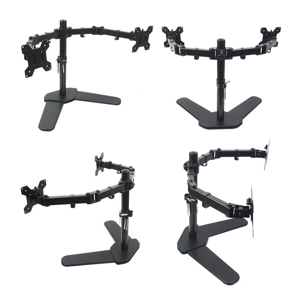 Find MS01 Monitor Bracket with Dual Pneumatic Arms 2 Monitors 10 27 inch Swiveling 360 Height Adjustable Desktop Freely Desk Screen Bracket Monitor Table Bracket for Sale on Gipsybee.com with cryptocurrencies