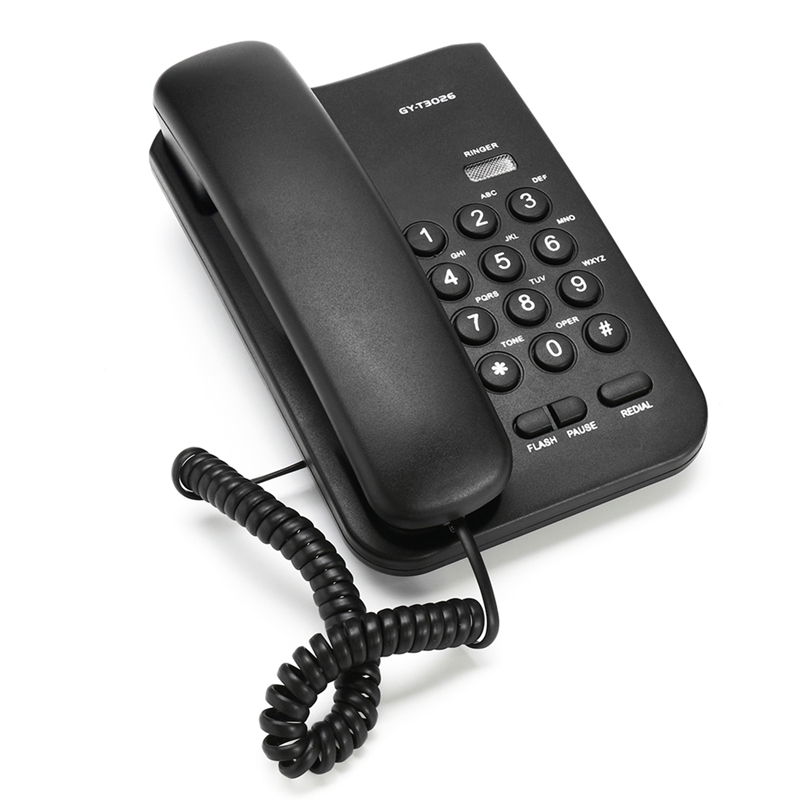 Find Corded Home Desk Desktop Call Center Wall Mount Phone Telephone Handset Black for Sale on Gipsybee.com with cryptocurrencies
