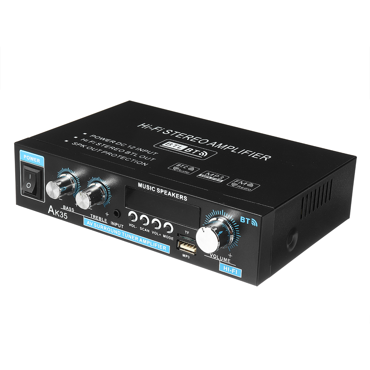 Find AK35 2x30W Digital HIFI Power Amplifier bluetooth 5 0 USB FM TF Card Stereo Home Theater Car Audio 110V 220V AMP with Remote Control for Sale on Gipsybee.com with cryptocurrencies