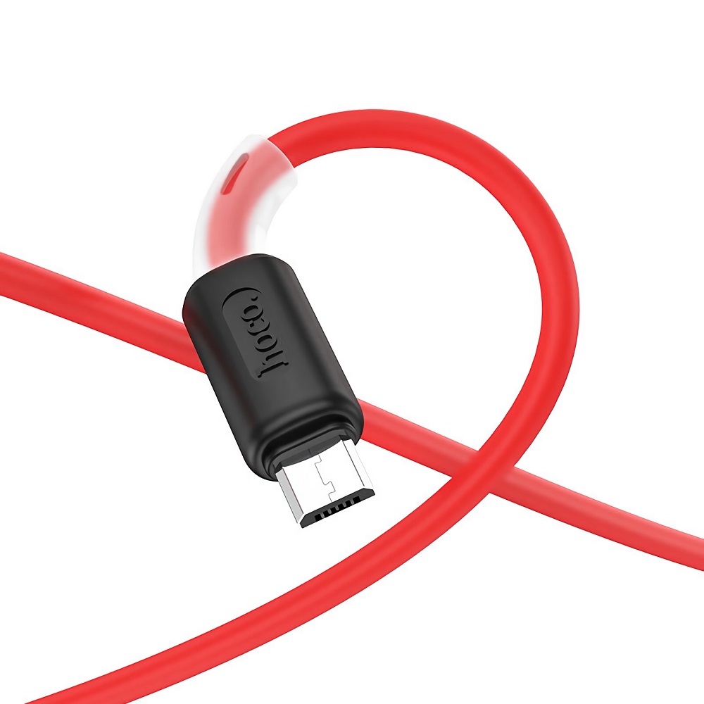 Find Hoco X48 Soft Silicone Charging Data Cable 1m USB to Micro USB for Mobile Phone Tablet for Sale on Gipsybee.com with cryptocurrencies