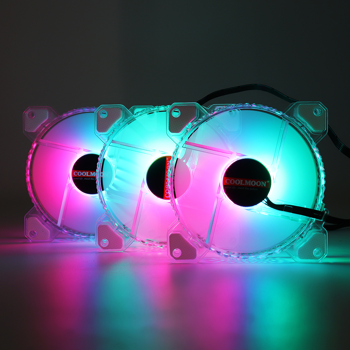 Find 3/6 Pcs 120mm RGB Fans Crystal Diamond PC Case Cooler Computer CPU Cooling Fan for Sale on Gipsybee.com with cryptocurrencies