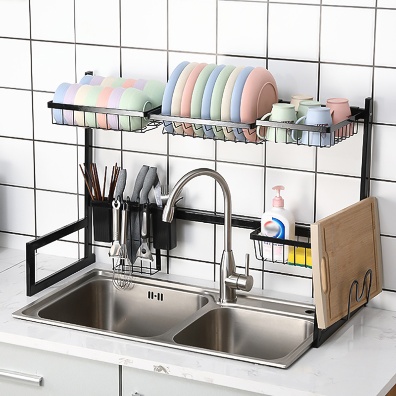 Find Bakeey 26/34in Dish Drying Rack Kitchen Draining Drainer Over Sink Organizer Stainless Steel Storage Shelf for Sale on Gipsybee.com with cryptocurrencies