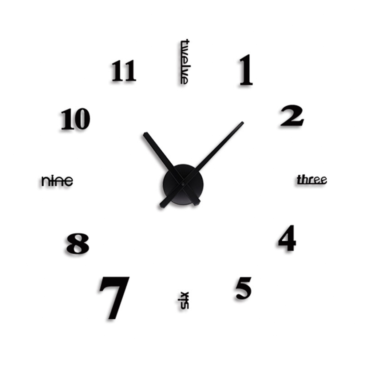 Find 27/37/47Inch Black/White DIY Wall Clock Silent Quartz Wall Night Clocks for Sale on Gipsybee.com with cryptocurrencies
