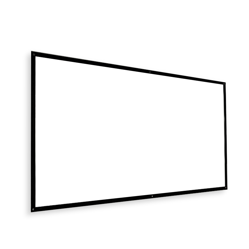 Find 120 Inch HD Portable Projector Screen White Plastic Simple Curtain HD 16 9 Throw Ratio for Movie Home Theater Indoor Outdoor for Sale on Gipsybee.com with cryptocurrencies