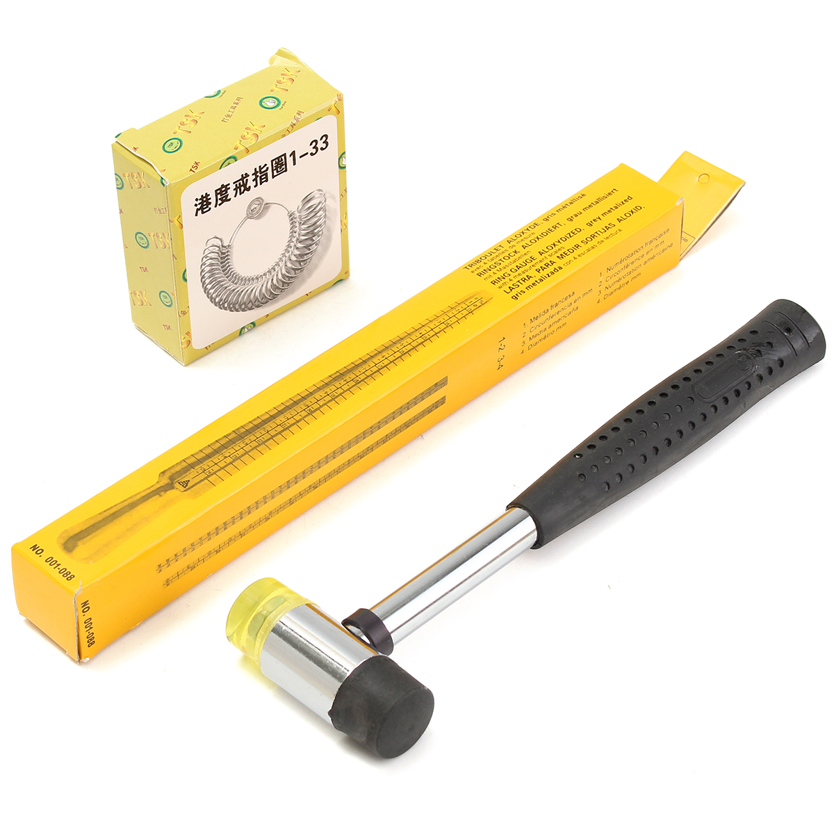Find US Size Aluminum Ring Stick Sizer Mandrel Finger Guage Measuring Hammers for Sale on Gipsybee.com with cryptocurrencies