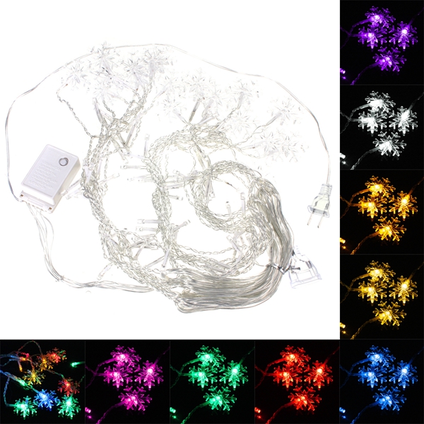 Find 3 5M 100LED Snowflake Ice Curtain String Fairy Lights Xmas Party Wedding Decor 110V for Sale on Gipsybee.com with cryptocurrencies