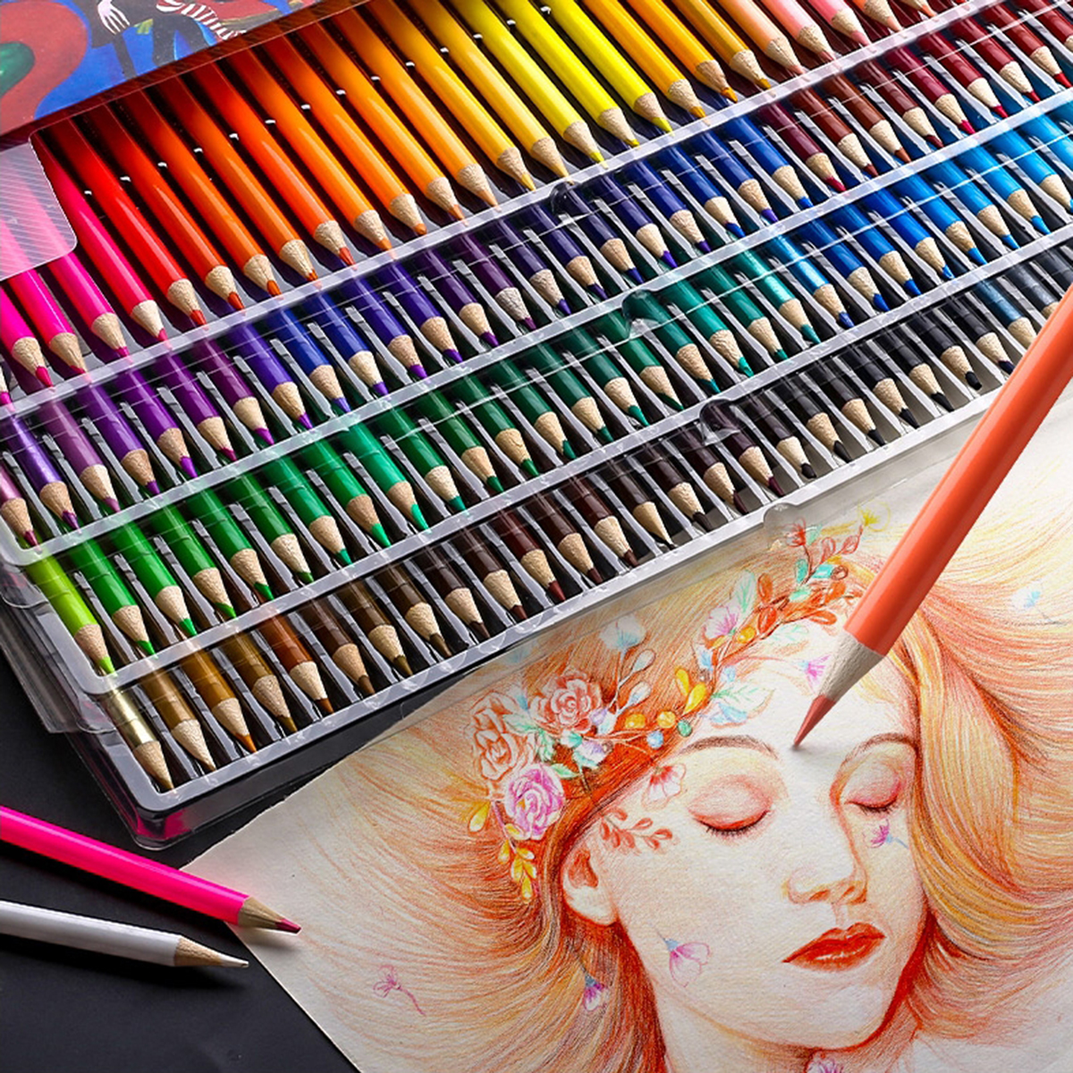 Professional Oil Colored Pencils Set Artist Painting Sketching Wood Color Pencil School Art Supplies 48/72/120/160 Colors—1