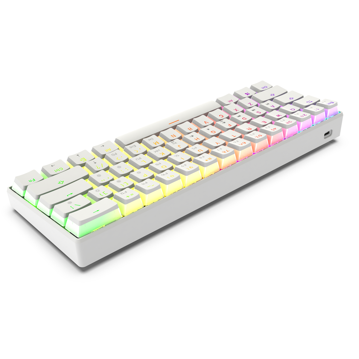 Gamakay MK61 Wired Mechanical Keyboard Gateron Optical Switch Pudding Keycaps RGB 61 Keys Hot Swappable Gaming Keyboard New Version 3