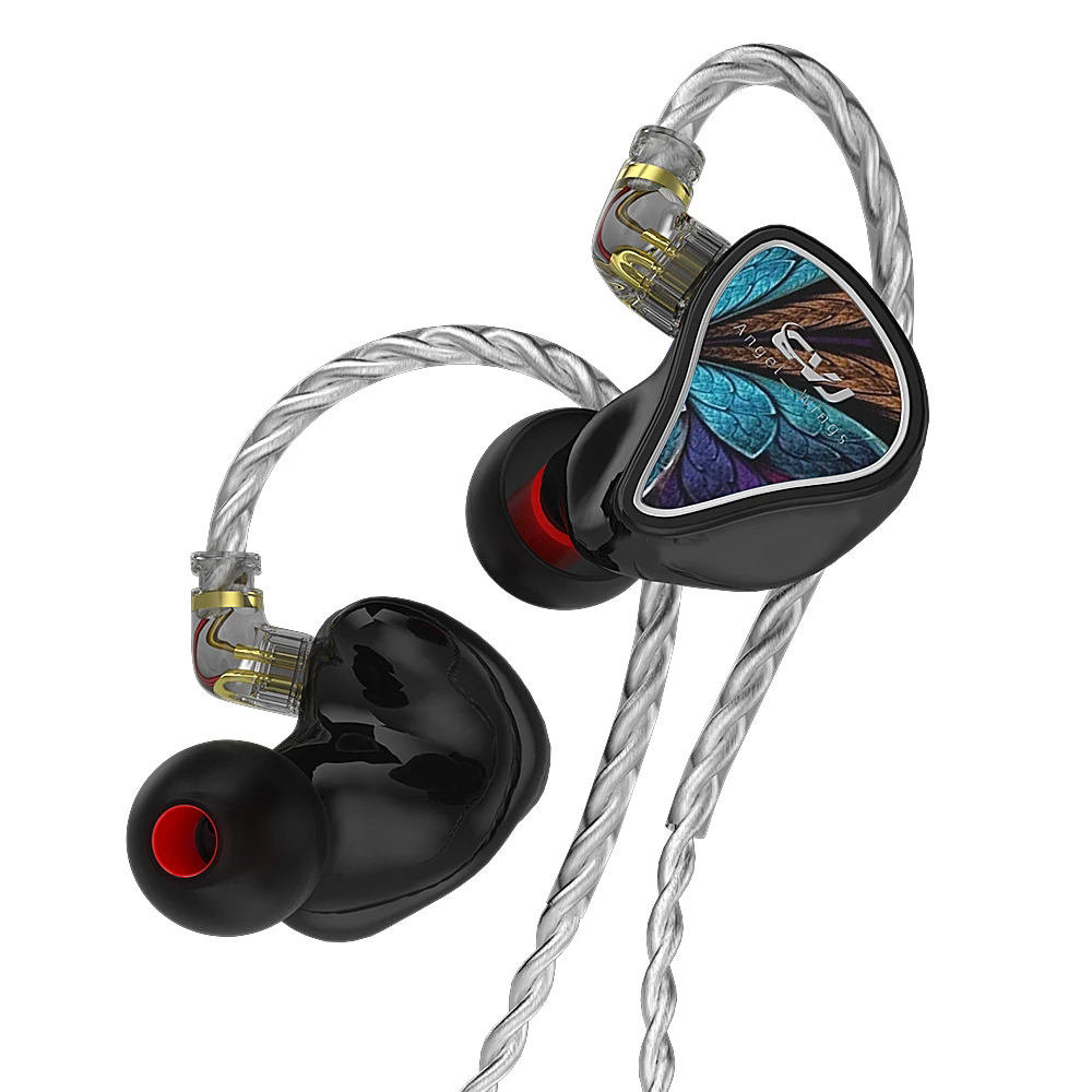 CVJ Angel Wing 3.5mm Wired Earphones Electrostatic Dynamic Balanced HiFi Monitor Sport Music Earphone Headphones 1