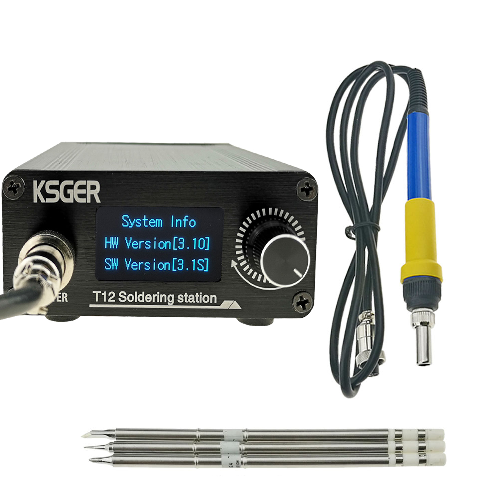 Find KSGER T12 STM32 V3 1S Welding Soldering Iron Station OLED DIY Plastic Handle Electric Tools Quick Heating T12 Iron Tips 8s Tins 907 9501 Handle with 3Pcs T12 Tips for Sale on Gipsybee.com with cryptocurrencies
