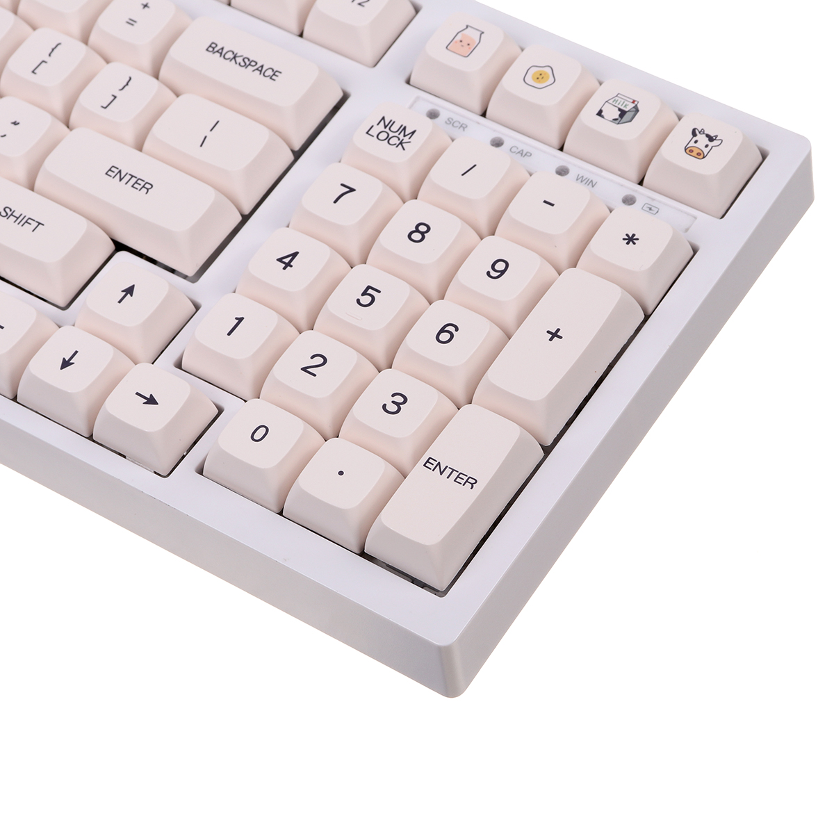 Find 124 Keys Milk PBT Keycap Set Sublimation XDA Profile English/Japanese Custom Keycaps for Mechanical Keyboard for Sale on Gipsybee.com with cryptocurrencies