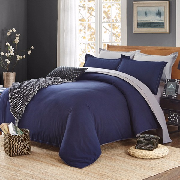 24SHOPZ Honana WX-8368 4Pcs Solid Color Bedding Sets Duvet Cover Sets Bed Linen Include Bed Sheet Pillowcase