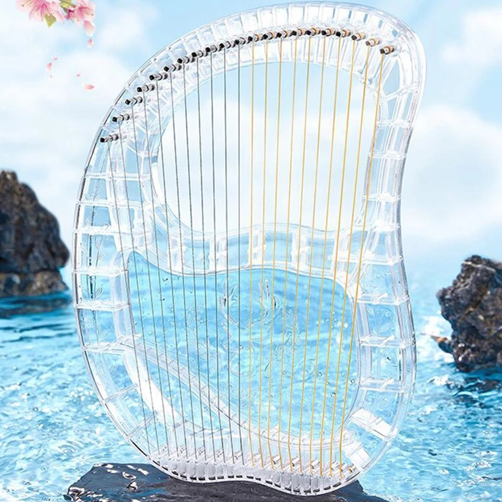 Cega 21 String Lyre Portable Transparent ABS Harp for Beginners 4