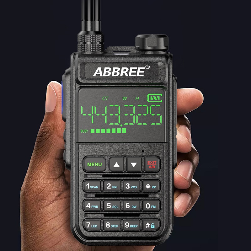 Find ABBREE AR-518 Full Bands Walkie Talkie 128 Channels LCD Color Screen Two Way Radio Air Band DTMF SOS Emergency Function for Sale on Gipsybee.com with cryptocurrencies