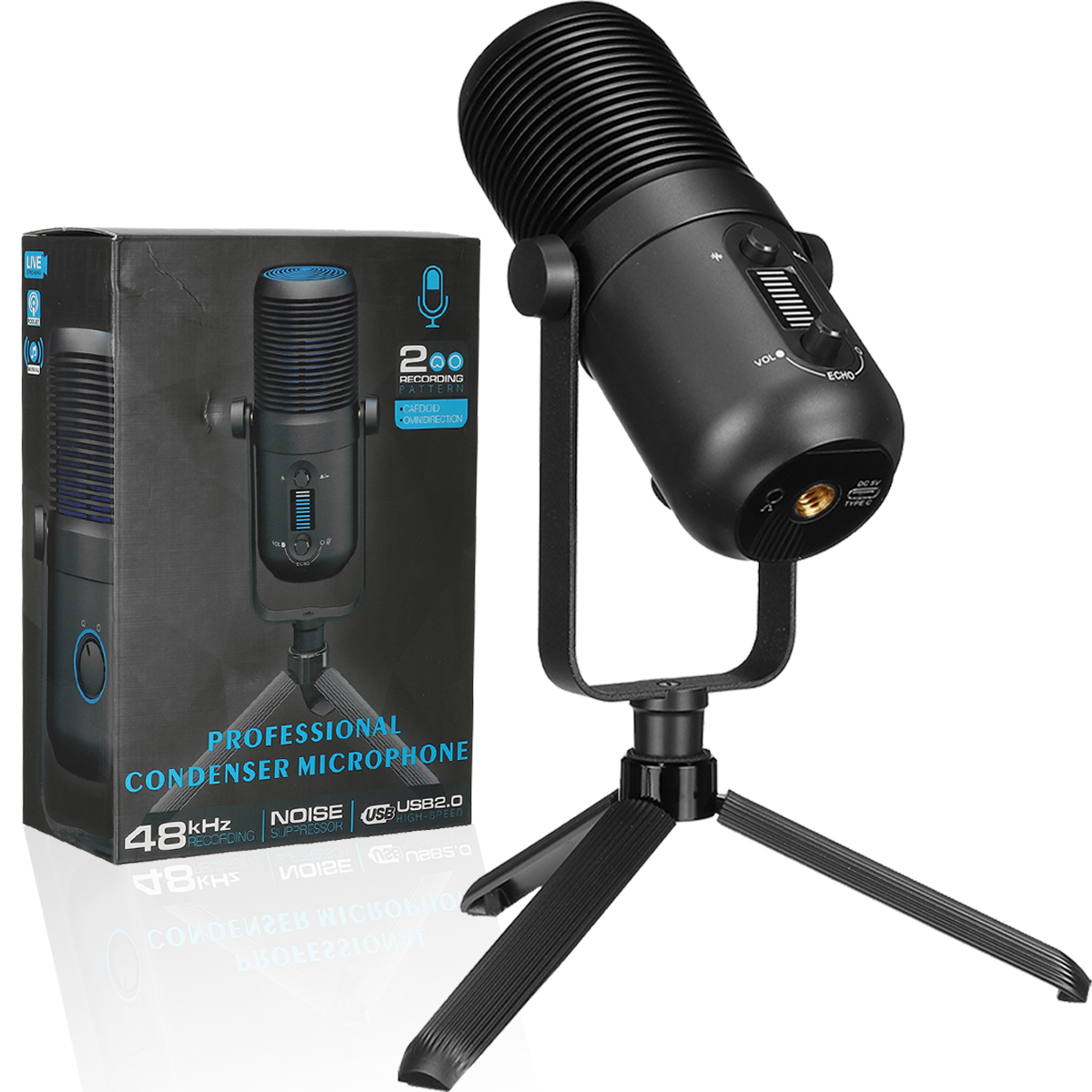 Find Computer Live Conference Video Desktop Microphone Condenser Microphone USB for Sale on Gipsybee.com with cryptocurrencies