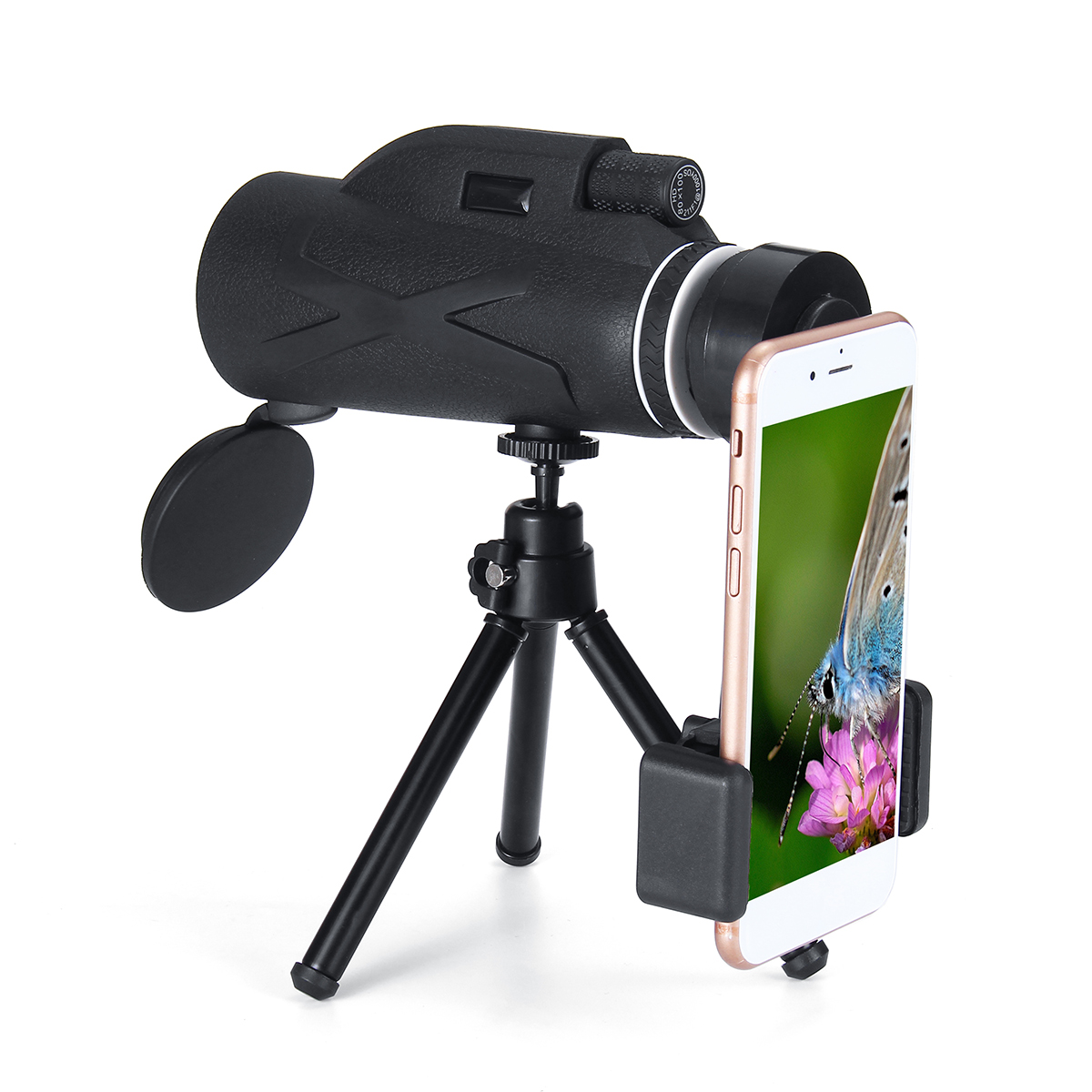 80x100 Magnification Portable Monocular Telescope Powerful Binoculars Zoom Great Handheld Telescope Military HD Professional Hunting 2