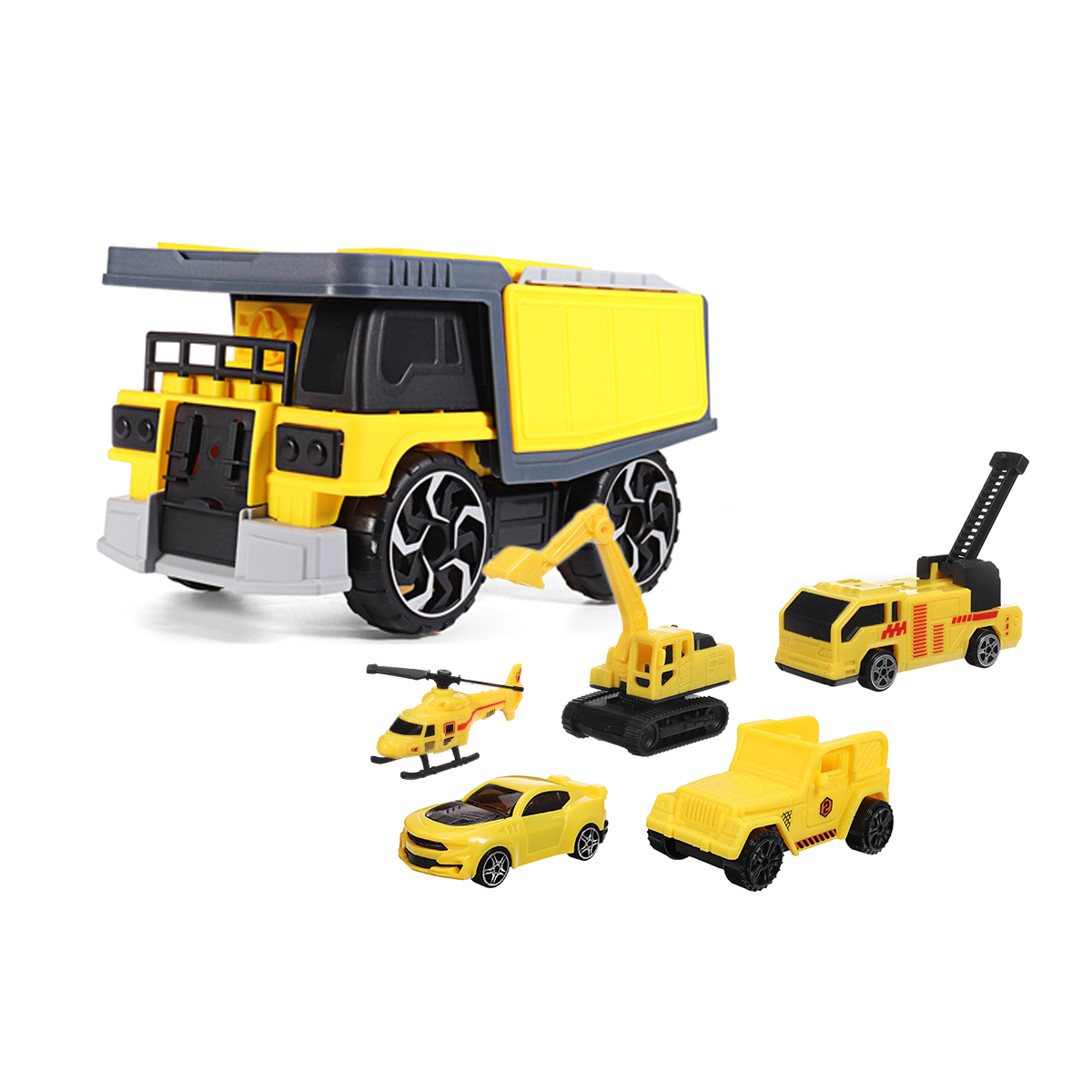 Simulation Inertia Deformation Track Engineering Vehicle Diecast Car Model Toy with Storage Parking Lot for Kids Birthdays Gift 1
