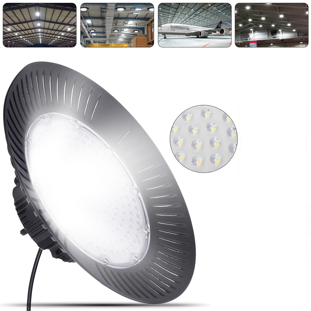 Find 100W/150W /200W UFO LED High Bay Light 220V 1.5M AU Plug Cable Warehouse Industrial Shed Workshop Factory Lamp With 30CM Hanging Chain&Hook for Sale on Gipsybee.com with cryptocurrencies