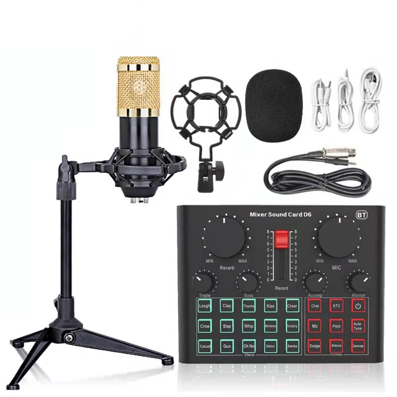 Find D6 Soundcard Full set of Audio Cards Professional KARAOKE Microphone USB Sound Card Set for Sale on Gipsybee.com with cryptocurrencies