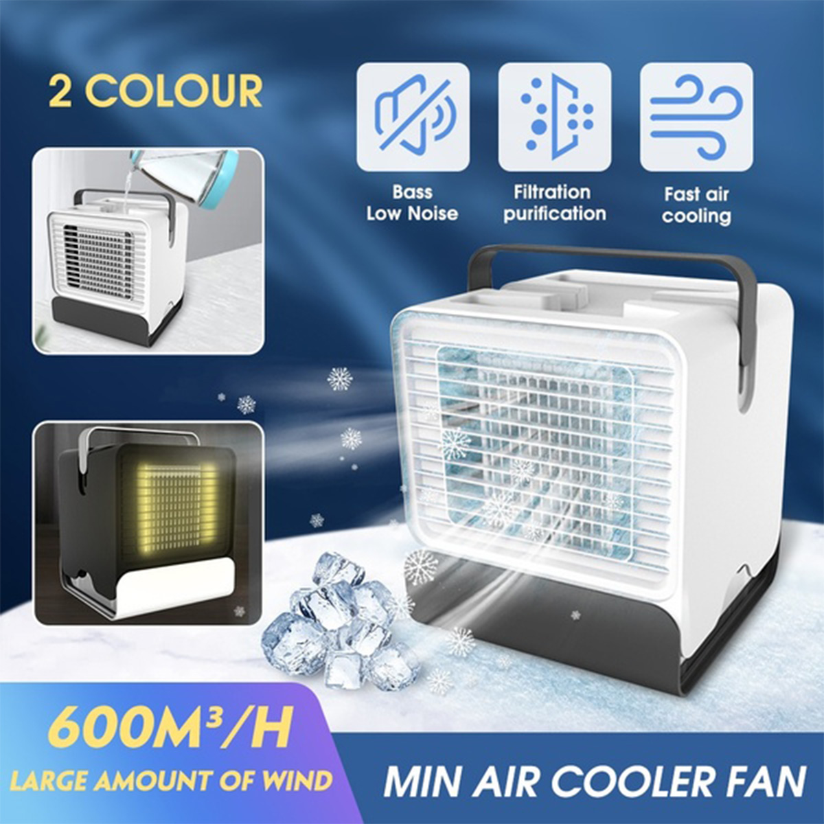 Find Mini Portable Air Conditioner Night Light Conditioning Cooler Humidifier Purifier USB Desktop Air Cooler Fan With Water Tanks for Sale on Gipsybee.com with cryptocurrencies