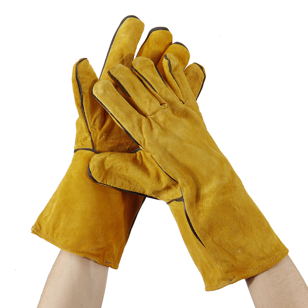 Find 2PCS 14 Heavy Duty Gardening Welder Gloves Men Women Thorn Proof Non Slippery Leather Work for Sale on Gipsybee.com with cryptocurrencies