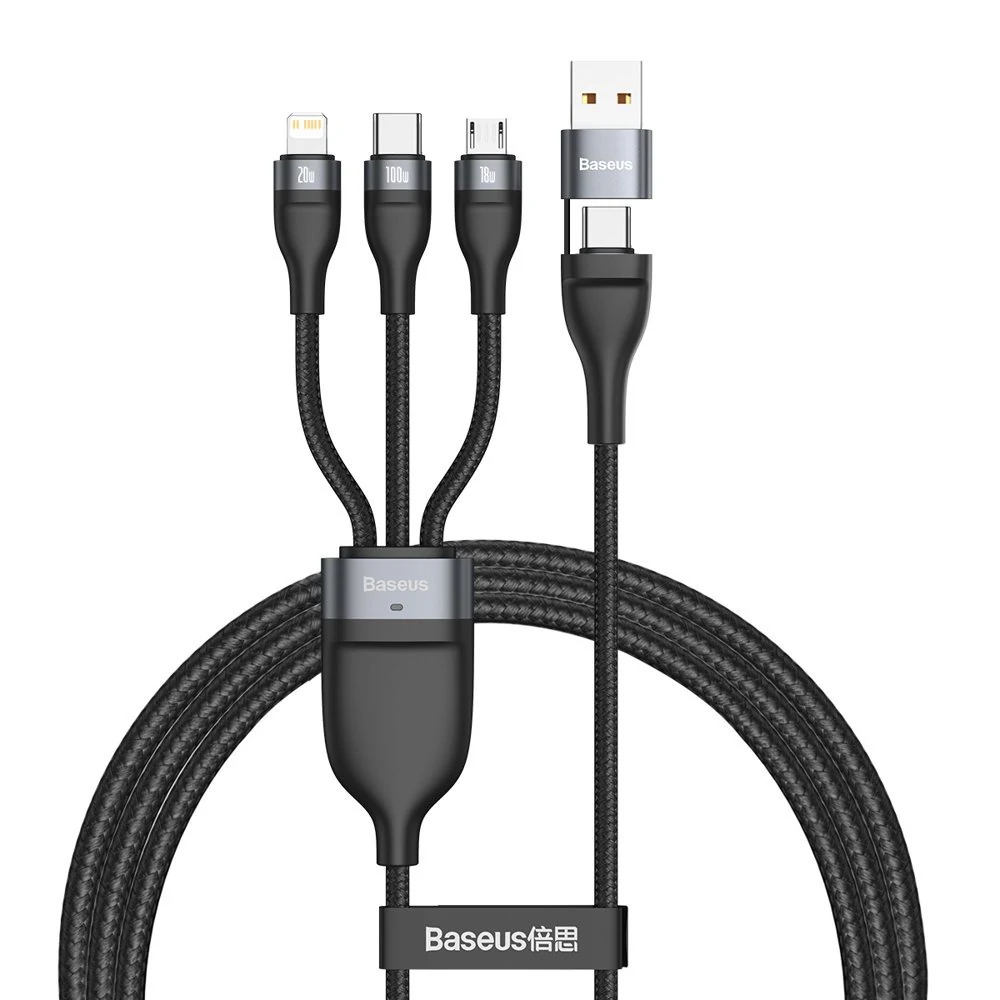Find Baseus 100W Flash Series Two for Three USB to Type C/ USB to Micro/ Type C to Type C/ Type C to iP/ Type C to Micro PD QC Fast Charging Data Cable Dual Head Full Adaptation Data Cable for Sale on Gipsybee.com