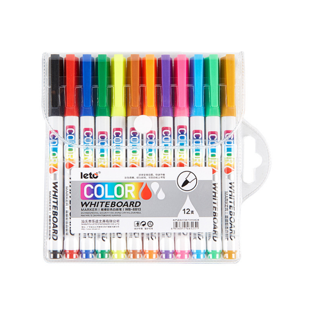 12 Colors Magic Whiteboard Pen Erasable Colorful Thin Marker Pen for Office School Home Supplies—1
