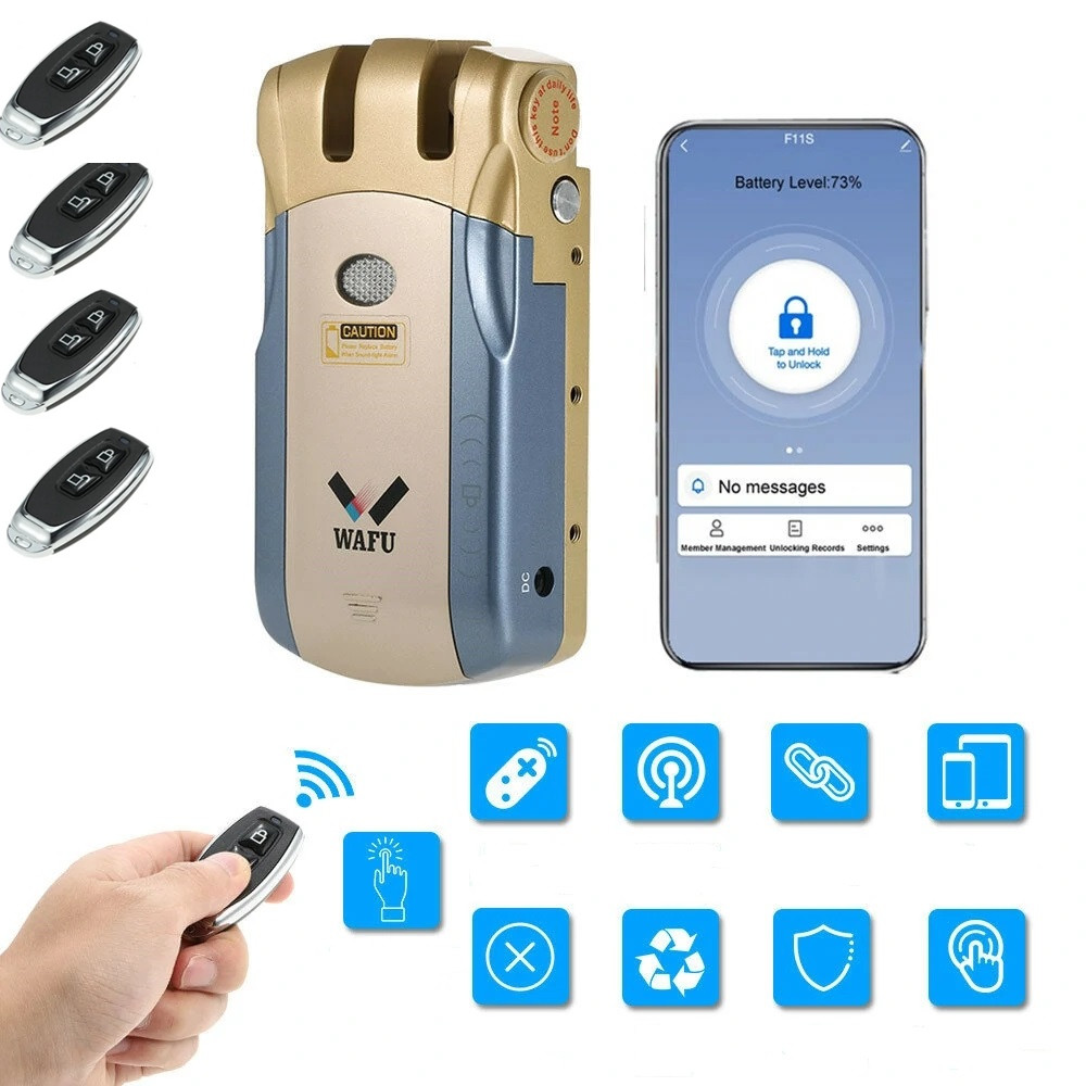 Find Wafu WF-010 Wifi Tuya APP Smart Lock Wireless Electronic Door Lock Phone Control Invisible Lock Remote Control Indoor Touch Locks for Sale on Gipsybee.com with cryptocurrencies