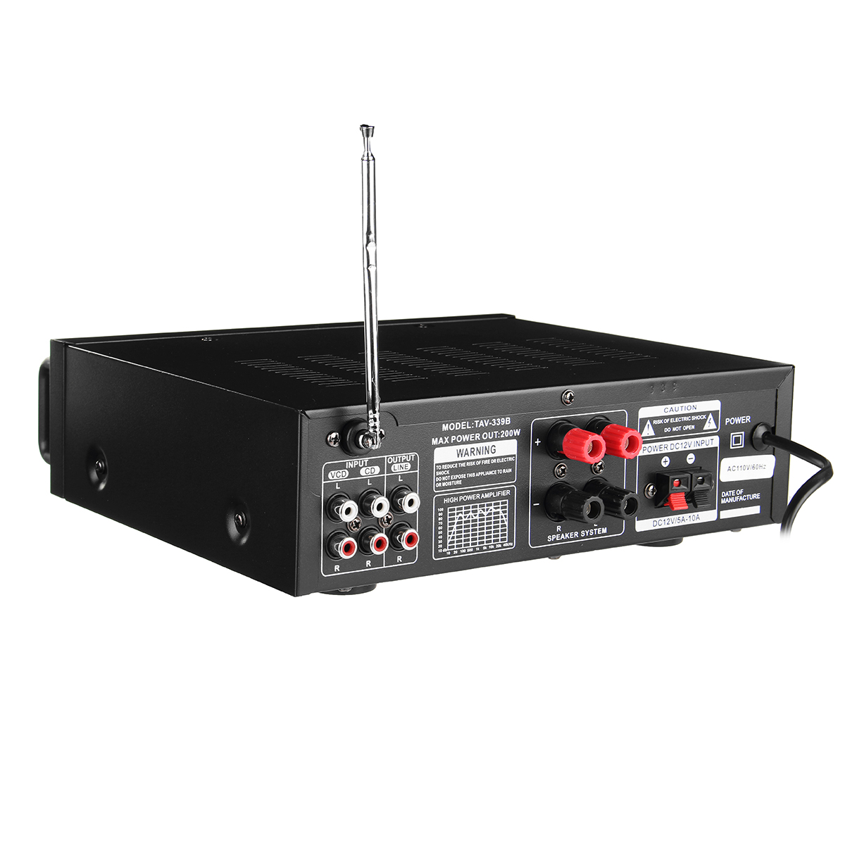 Find Sunbuck TAV-339B 110V bluetooth 600w Karaoke Power Stero Amplifier With VU Meter FM 2 Ch USB SD for Sale on Gipsybee.com with cryptocurrencies