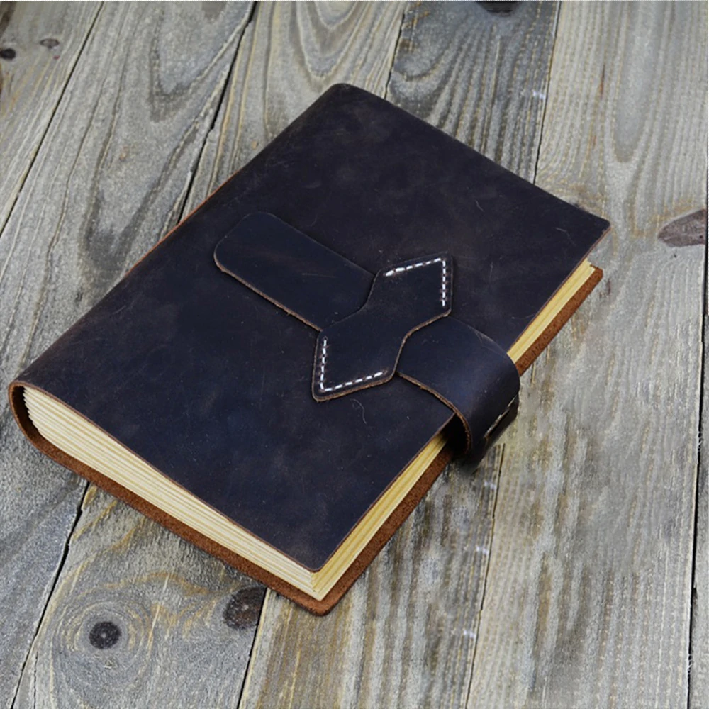 Find A5 400 Pages Retro Notebook Handmade Leather Writing Pad Embossed Flower Journal Blank Paper Kraft Pages Cowhide Diary Book for Students Adults Office School for Sale on Gipsybee.com