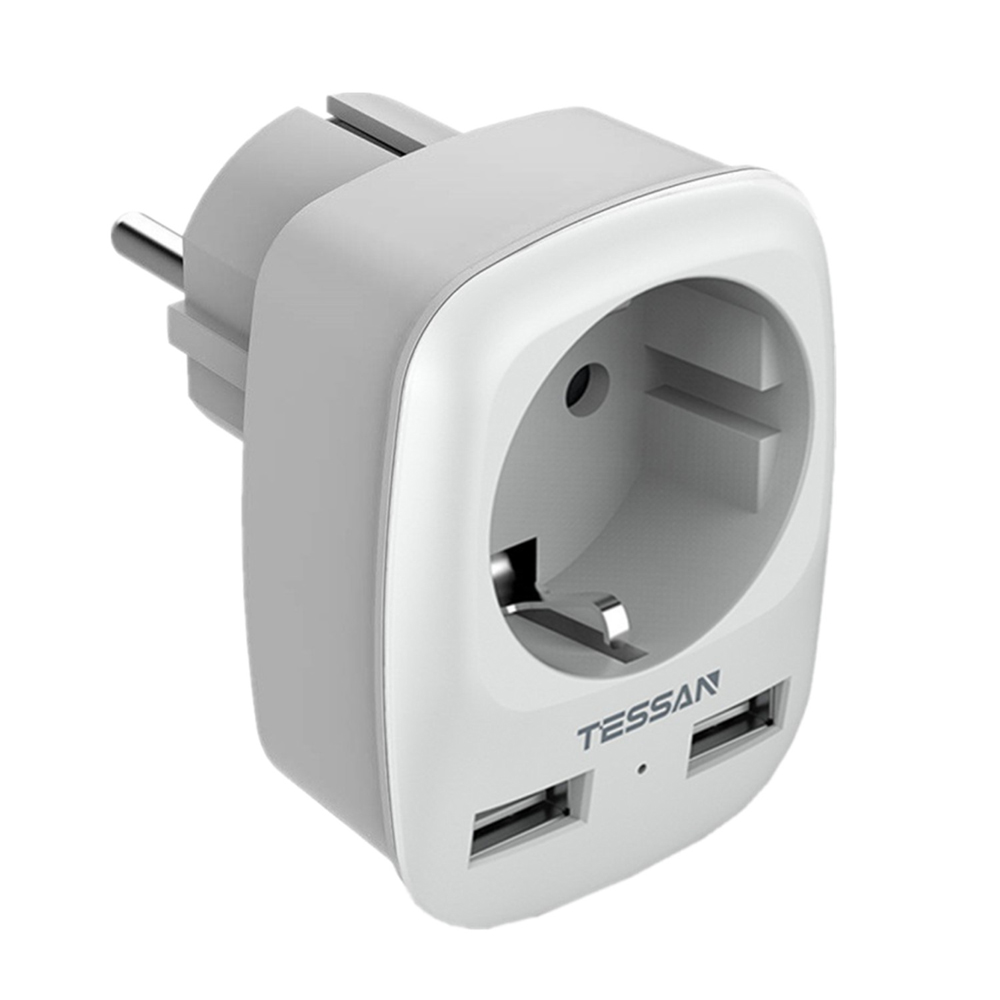 Find TESSAN TS 611 DE EU 3 in 1 4000W Wall Socket Extender with 1 AC Outlets/2 USB Ports 5V 2 4A Power Adapter Overload Protection Sockets for Home/Office for Sale on Gipsybee.com with cryptocurrencies