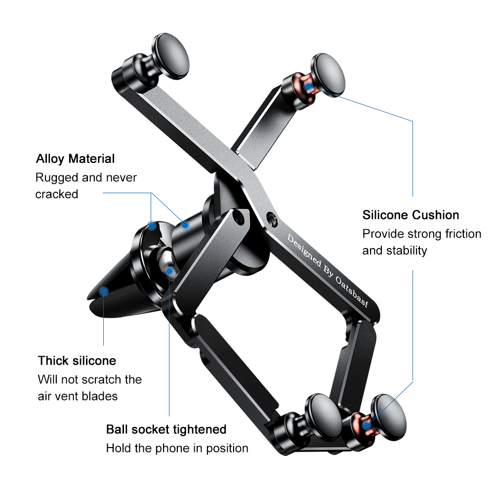 Find Oatsbasf 360 Rotation Aluminum Alloy Car Air Vent Bracket Gravity Linkage Mobile Phone Holder Stand for POCO X3 F3 4 7 7 0 inch for Sale on Gipsybee.com with cryptocurrencies