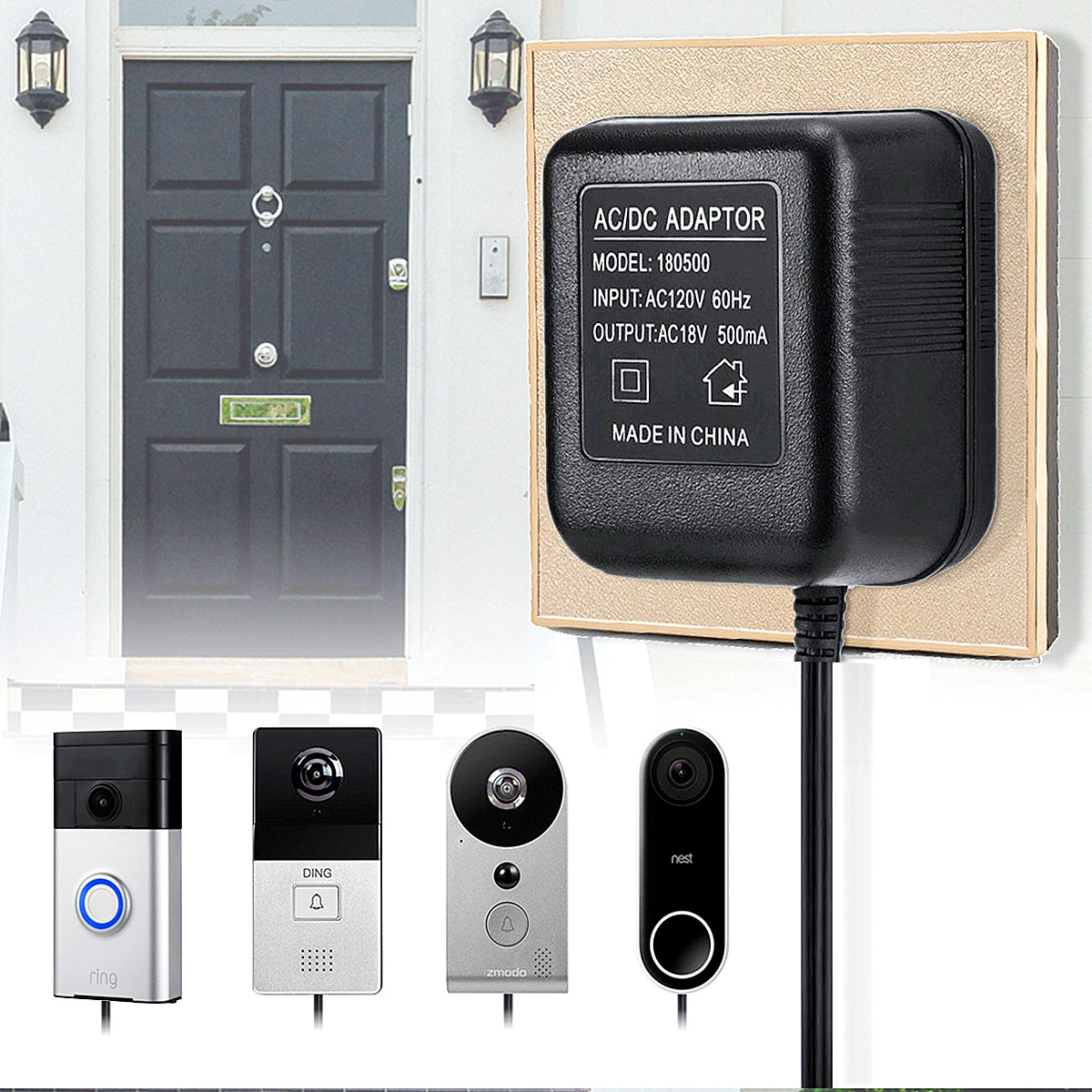 Power Adapter for Ring Video Doorbell/Ring Doorbell 120V AC Adapter