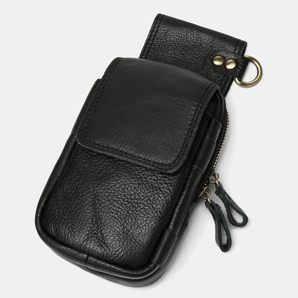 Find Retro First Layer Genuine leather Mobile Phone Storage Bag Wallet Belt Waist Packs for Sale on Gipsybee.com