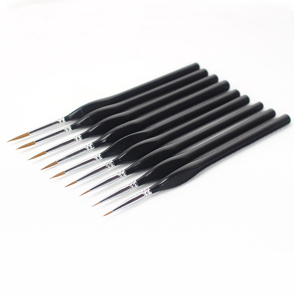 Find 9 Pcs Hook Line Pen Set Black Triangle Pole Brush Pens Oil Painting Brush Watercolor Art for Student School for Sale on Gipsybee.com with cryptocurrencies