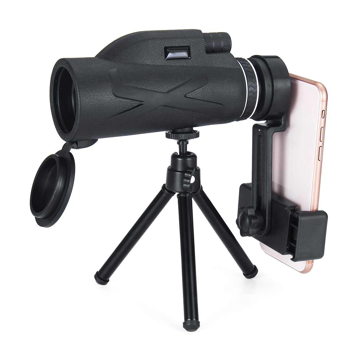 80x100 Magnification Portable Monocular Telescope Powerful Binoculars Zoom Great Handheld Telescope Military HD Professional Hunting 1