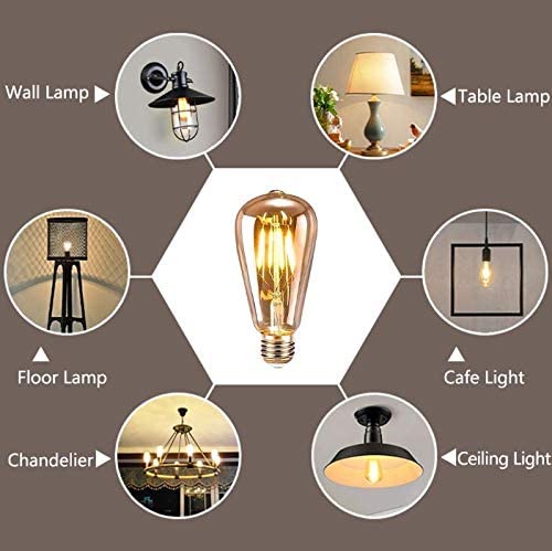 Find KINGSO 2 Pack E27 ST64 Edison Light Bulb Warm White 220V 240V 60W Dimmable 2700K for Sale on Gipsybee.com with cryptocurrencies