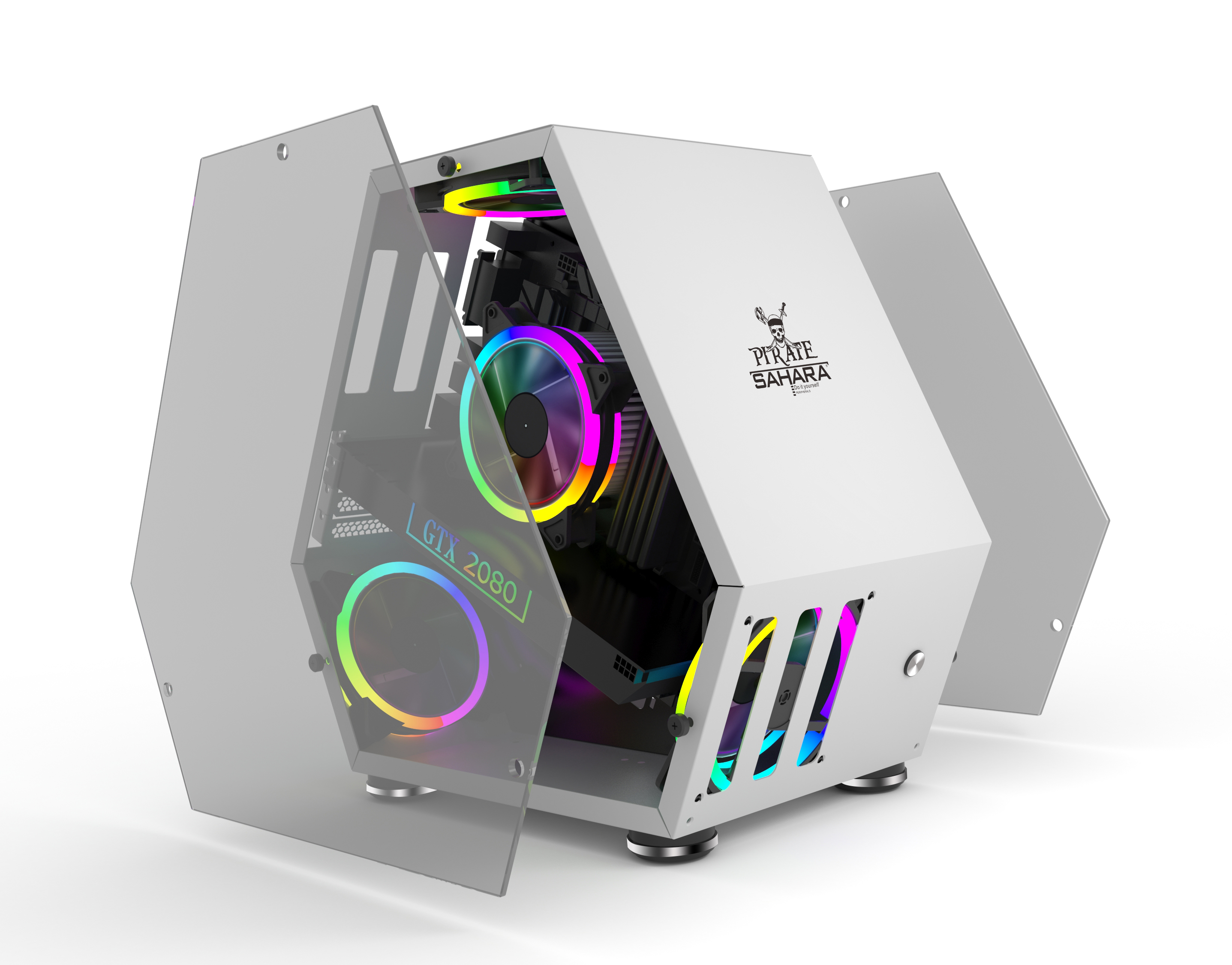 Find Sahara Monster Computer Gaming Case M ATX Desktop Mini Special Shaped Chassis Game Competitive Glass Side Through Support M ATX/ ITX Motherboard for Sale on Gipsybee.com with cryptocurrencies