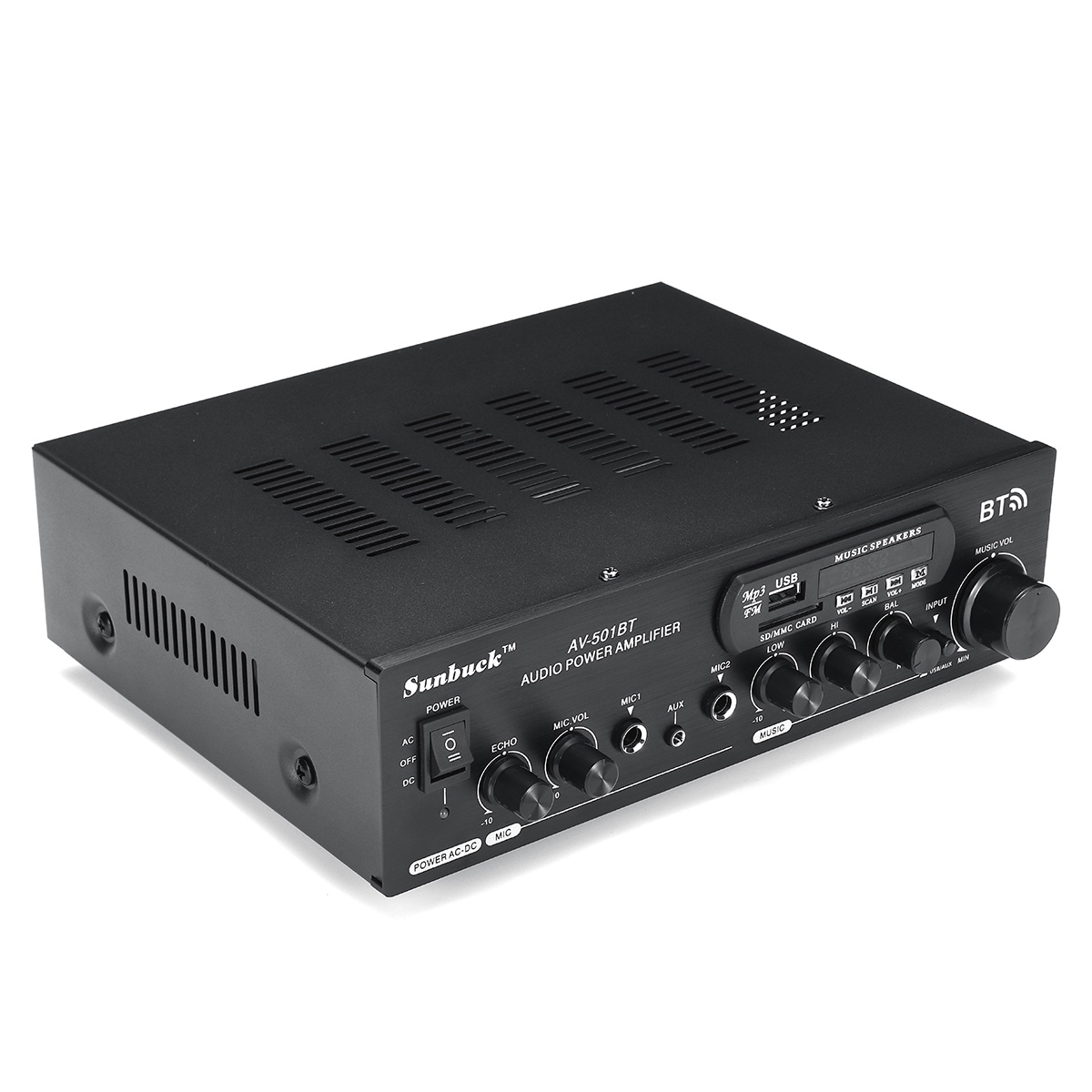 Find 1200W 110V/220V bluetooth Dual Channel Karaoke Mic Input Digital Reverb Home Stereo Amplifier Support USB SD FM AUX Input for Sale on Gipsybee.com with cryptocurrencies