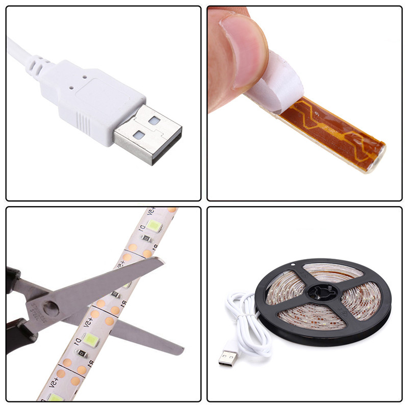 Find 3M Pure White Warm White Red Blue 2835 SMD Waterproof USB LED Strip Backlight for Home DC5V for Sale on Gipsybee.com with cryptocurrencies