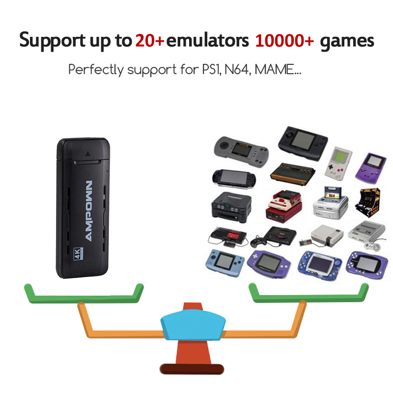 Find Ampown U9 Video Game Console Amlogic S905X3 Quad Core 1GB RAM 64GB ROM 10000 Games PSP PS1 N64 FC MAME GB GBA 4K HD Display with Game Controller Gamepad for TV Projector PC Monitor Notebook Tablet for Sale on Gipsybee.com with cryptocurrencies