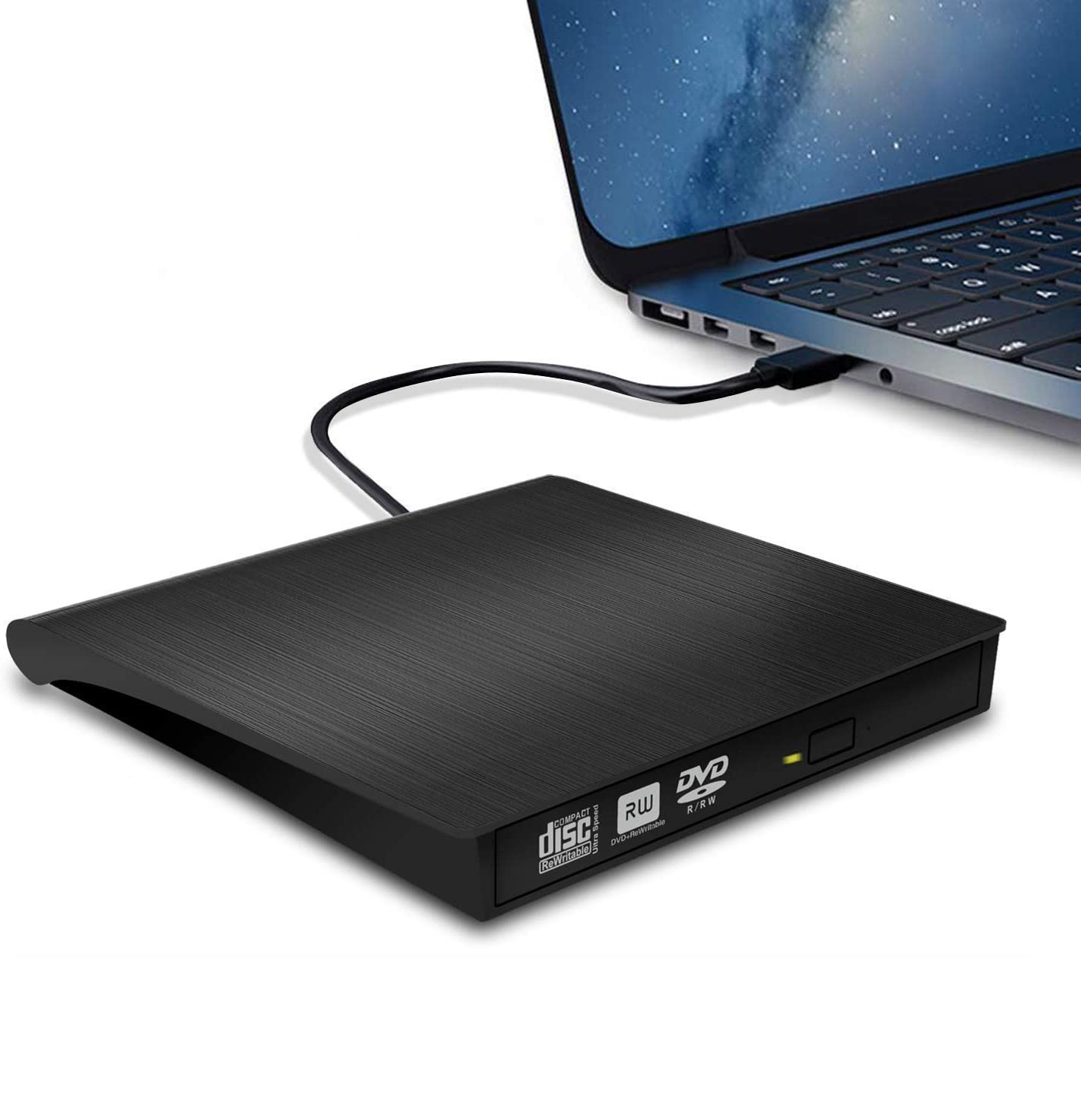 Find USB3.0 External Optical Drive Slim USB CD DVD Burner DVD-RW Player Writer Support 2MB Data Transfer for PC Laptop Computer for Sale on Gipsybee.com with cryptocurrencies