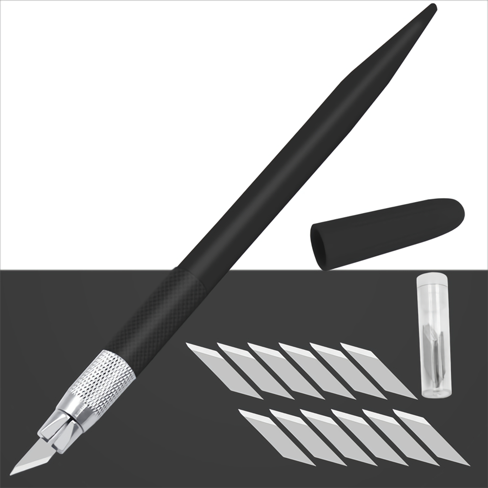 Find 1pcs Utility Knife with 12pcs Blades Paper Cutter Craft Pen Engraving Knife DIY Repair Hand Tools Carving Gift Stationery Art Supplies for Sale on Gipsybee.com with cryptocurrencies
