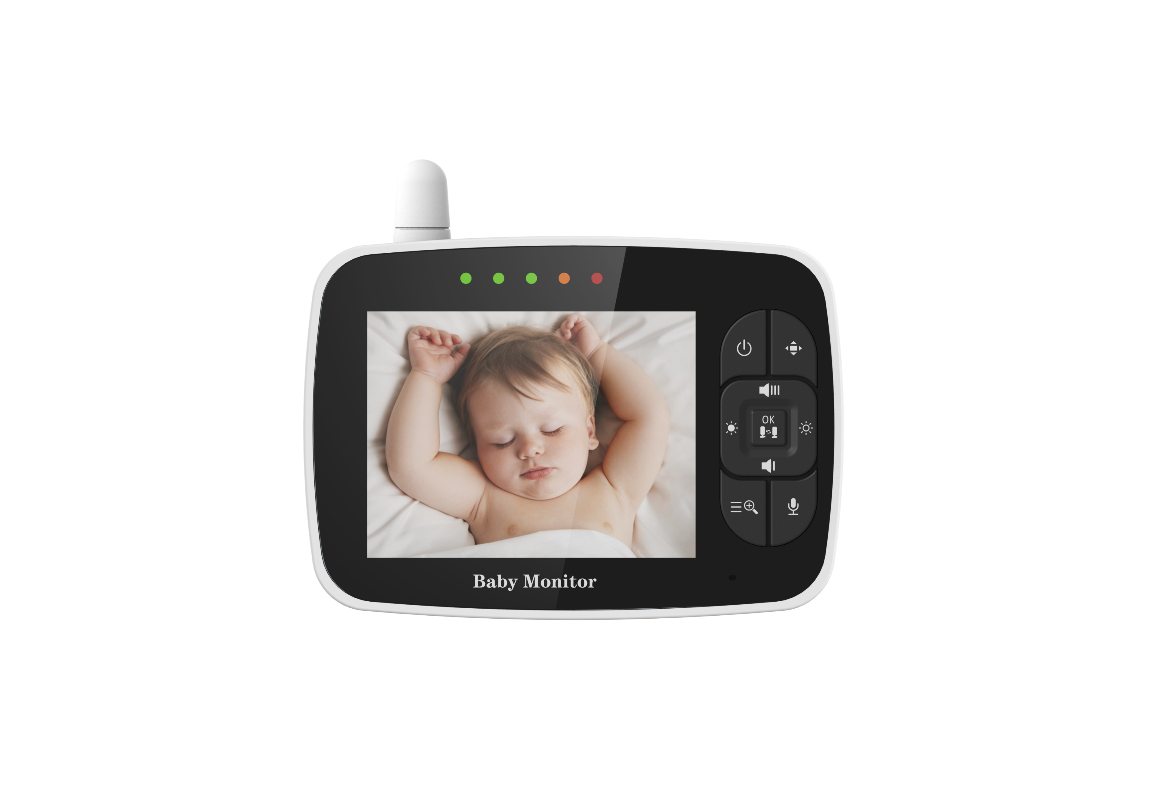 Baby monitor with camera 2.4Ghz 3.5-inch LCD digital screen and night vision camera,Dual-intercom function sound activate 4