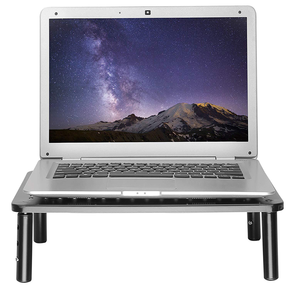 Find Adjustable Laptop Stand 3 Level Height Metal Monitor Desktop Riser for PC Computer Laptop Printer for Sale on Gipsybee.com with cryptocurrencies