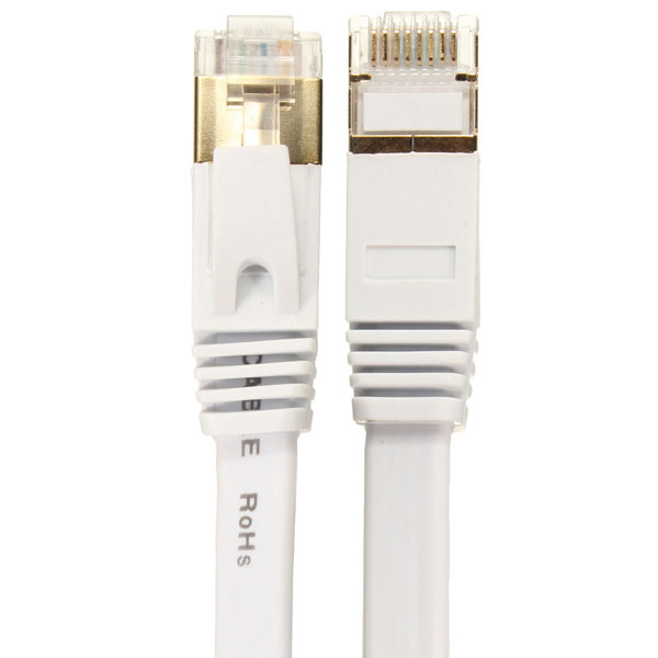 Find 10 Gigabit Cat 7 Flat Ethernet Network LAN Cable 26AWG 600Mhz RJ45 Internet Network Lan Patch Cords for Modem Router for Sale on Gipsybee.com with cryptocurrencies