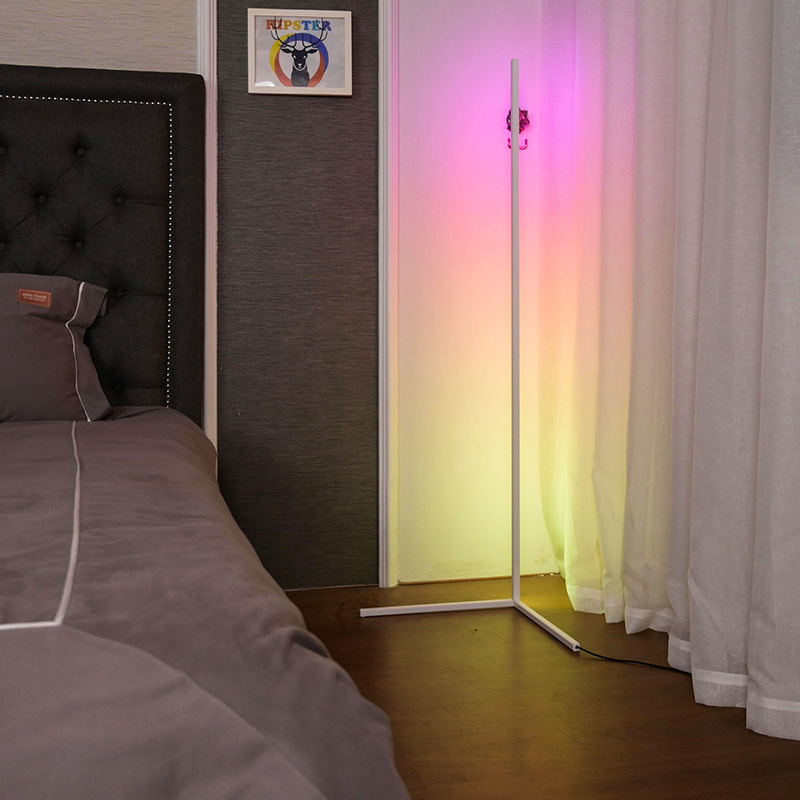 Find 1 1/1 4/1 6M LED RGB Color Changing Corner Floor Lamp with Remote Multicolor for Sale on Gipsybee.com with cryptocurrencies