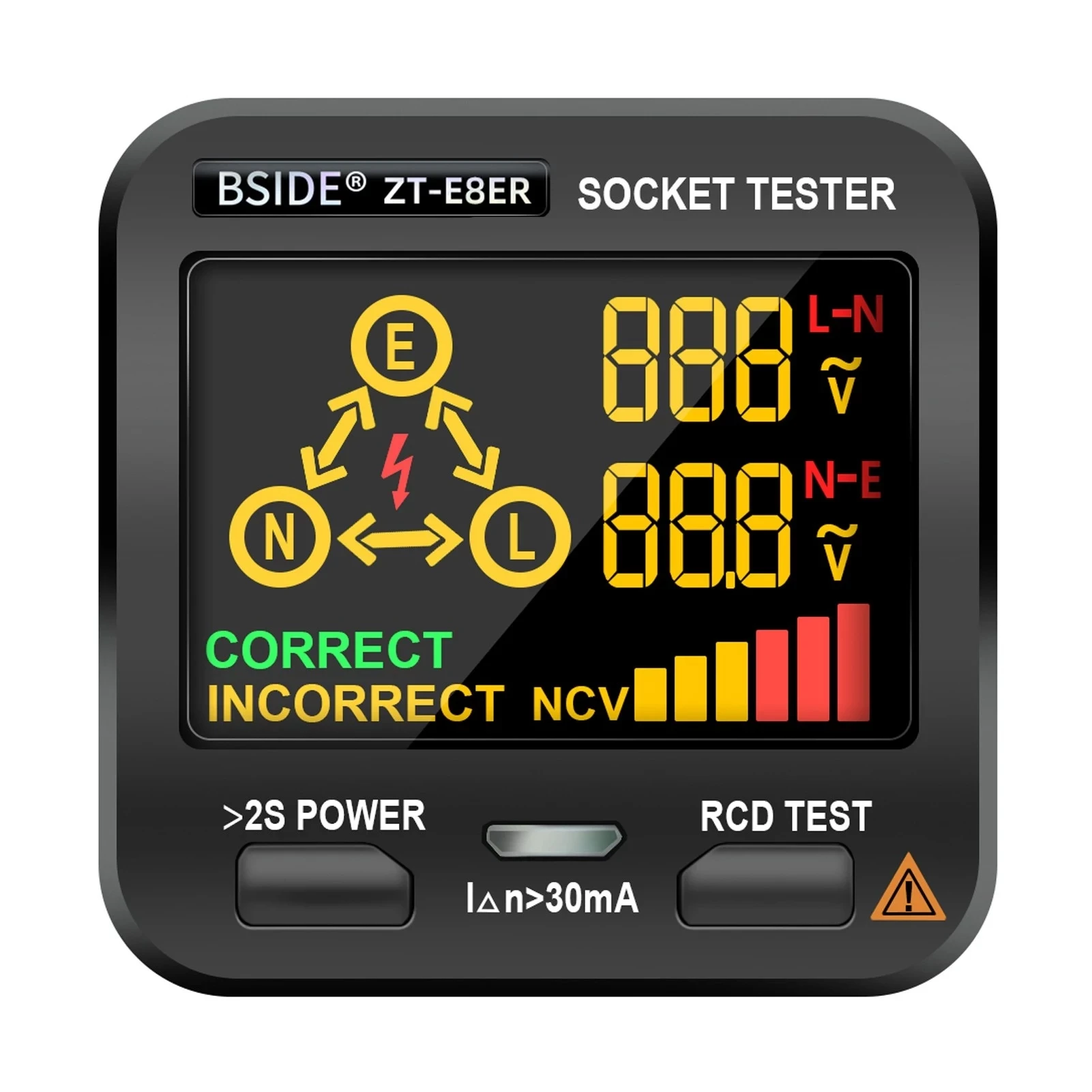 Find BSIDE Electric Socket Tester Outlet Tester Digital LCD Display with NCV Test RCD Test Polarity Test Electric Circuit Polarity Voltage Detector for Sale on Gipsybee.com