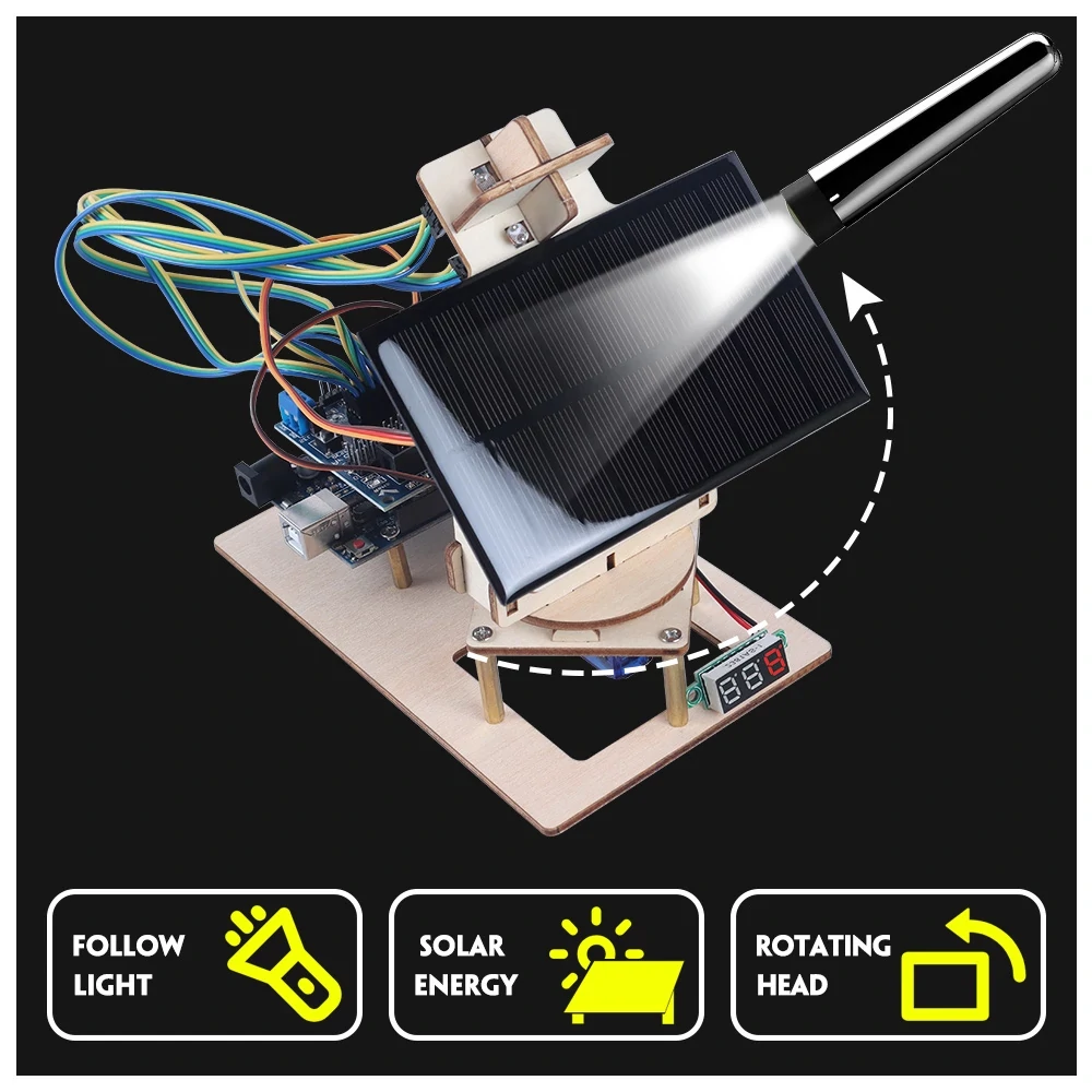 Find New Starter Kit Intelligent Solar Tracking Equipment DIY STEM Programming Toys Parts For Arduin0 for Sale on Gipsybee.com